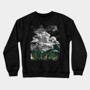 Stormy Mountain Landscape I ' Crewneck Sweatshirt